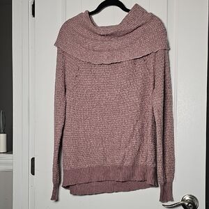 Free People Sm Soft Lavender Cowl Neck Sweater
